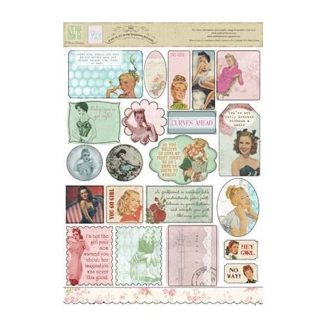 Naklejki Prima Marketing Cardstock Retro C'est la Vie